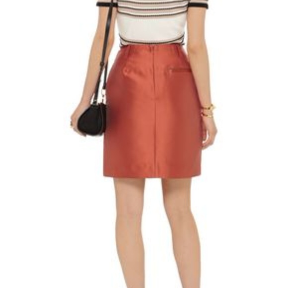 Raoul Rust leather trimmed skirt - Picture 3 of 5